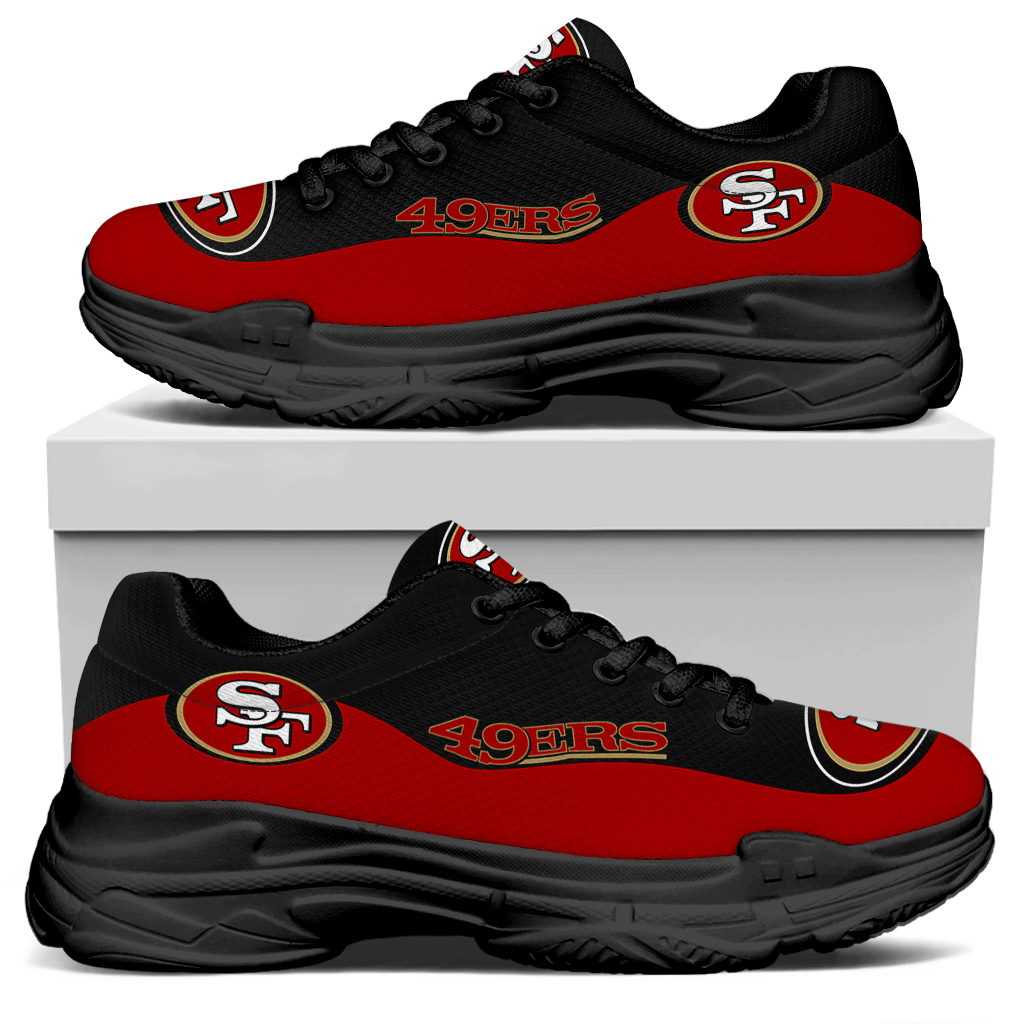 Women's San Francisco 49ers Edition Chunky Sneakers With Line 002